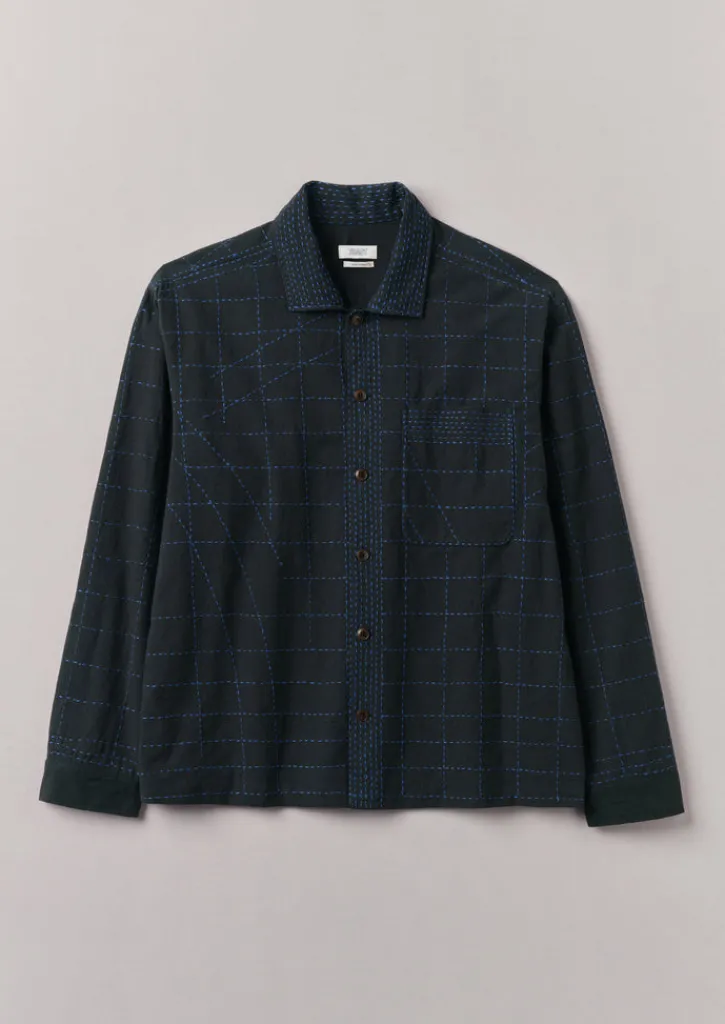 TOAST Abstract Embroidered Kantha Shirt- Shirts