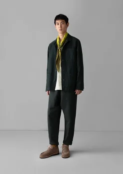 TOAST Alfie Garment Dyed Herringbone Trousers- Linen|Trousers