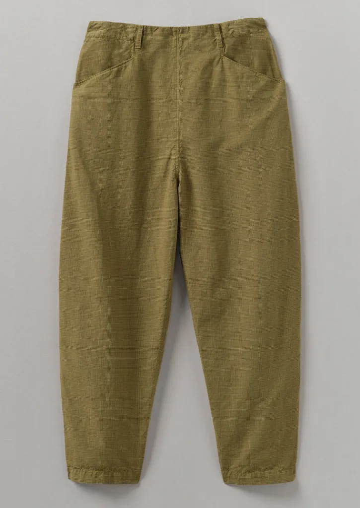 TOAST Alix Cotton Check Trousers-Women Linen|Trousers