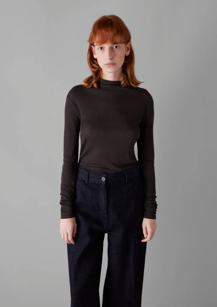 TOAST Aster Wool Lyocell High Neck Tee-Women Jersey|Tops & Tees