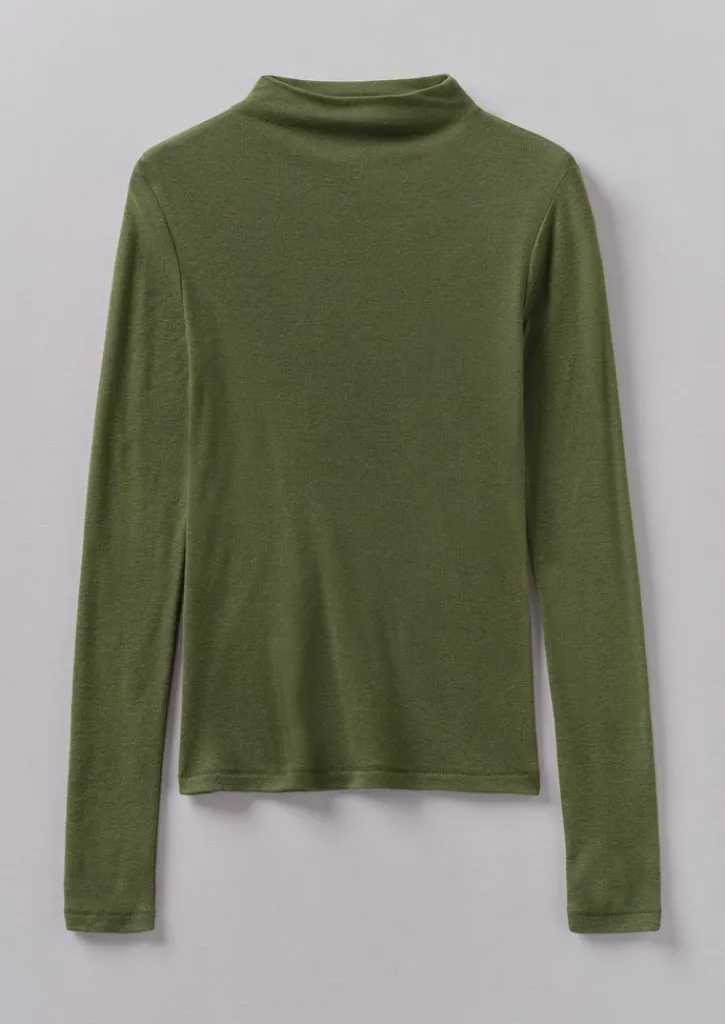 TOAST Aster Wool Lyocell High Neck Tee-Women Jersey|Tops & Tees
