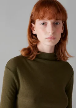 TOAST Aster Wool Lyocell High Neck Tee-Women Jersey|Tops & Tees