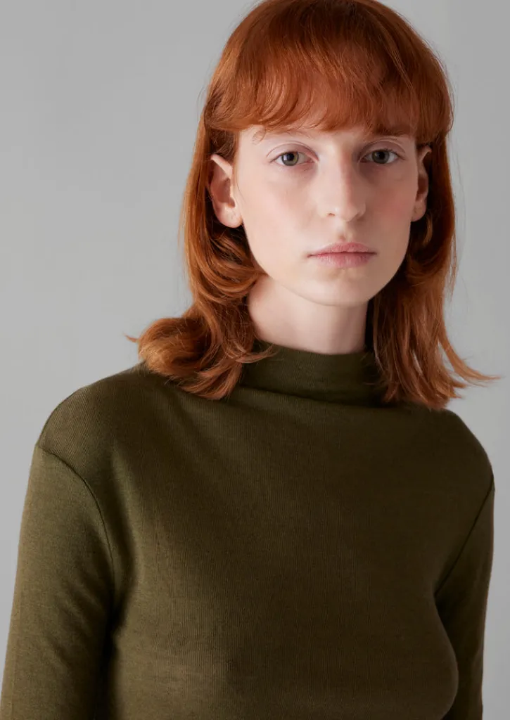 TOAST Aster Wool Lyocell High Neck Tee-Women Jersey|Tops & Tees