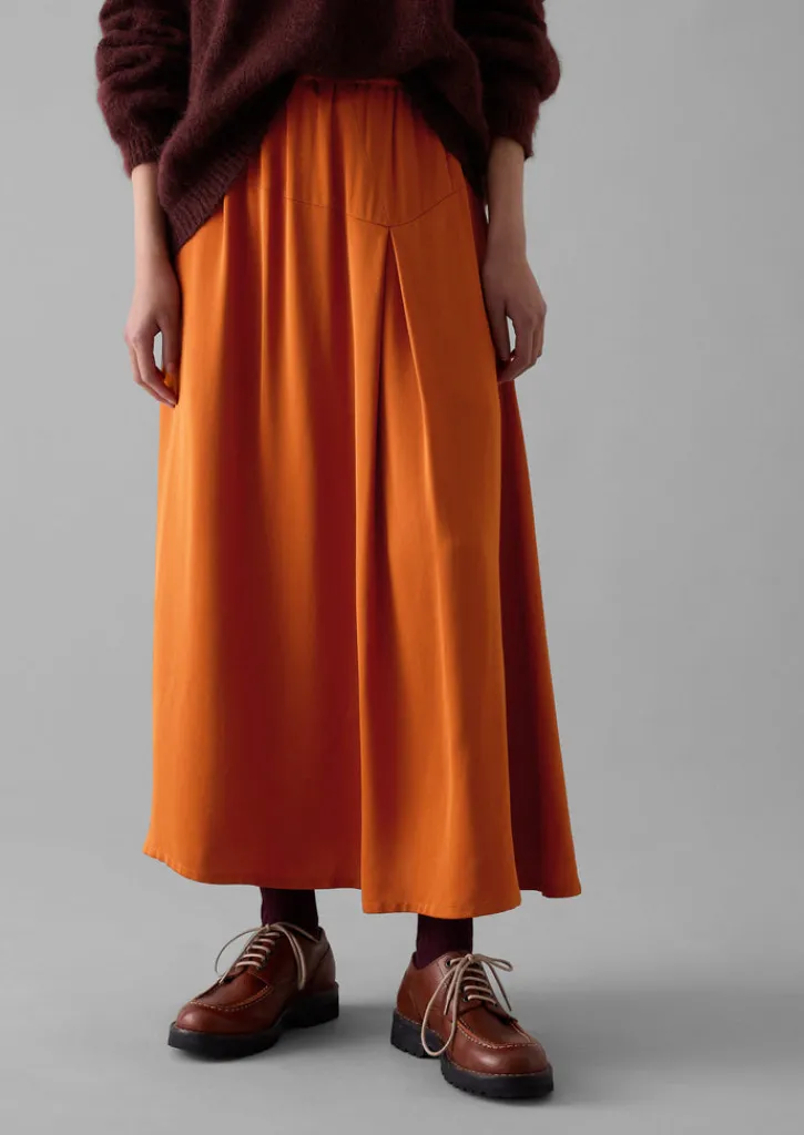 TOAST Asymmetric Satin Crepe Skirt-Women Skirts