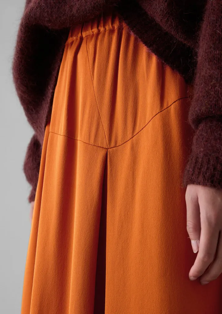 TOAST Asymmetric Satin Crepe Skirt-Women Skirts