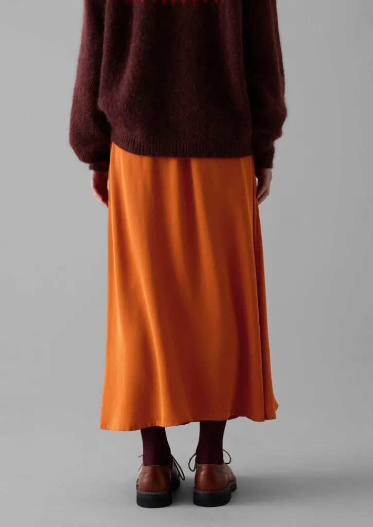 TOAST Asymmetric Satin Crepe Skirt-Women Skirts