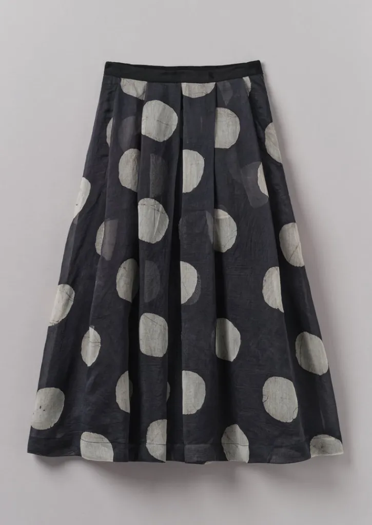 TOAST Batik Dot Pleated Skirt-Women Skirts