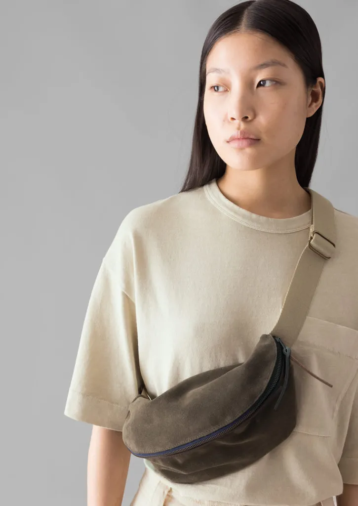 TOAST Bleu De Chauffe Suede Cross Body Bag-Women Bags & Belts