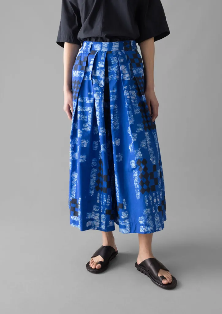 TOAST Block Print Batik Cotton Culottes-Women Skirts|Trousers