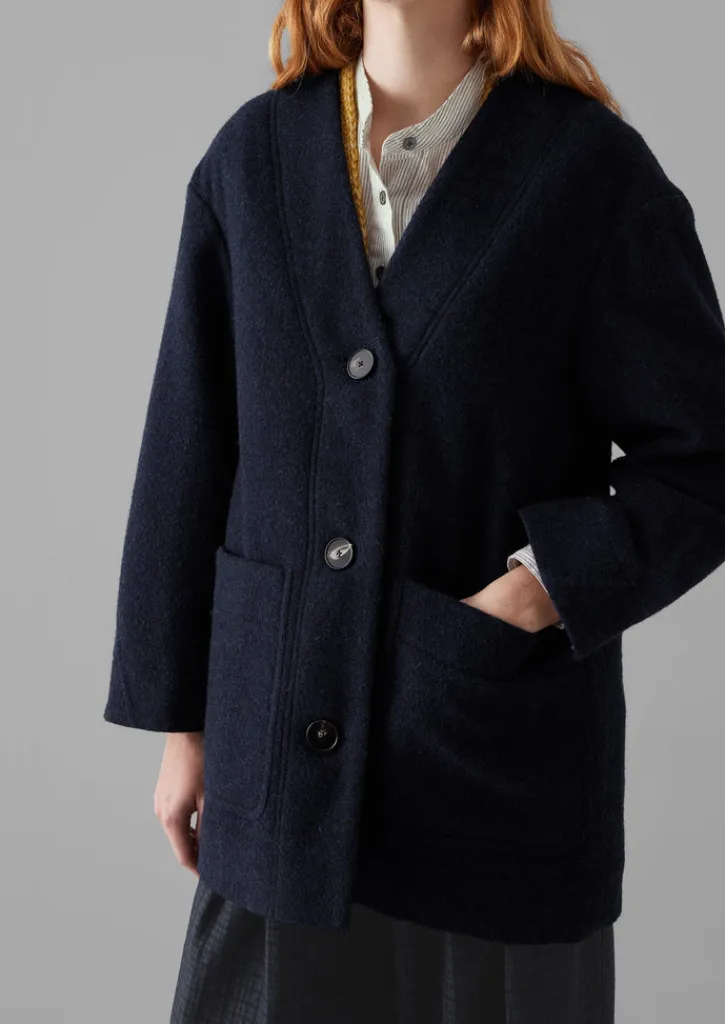 TOAST Boiled Wool Short Coat-Women Coats & Jackets