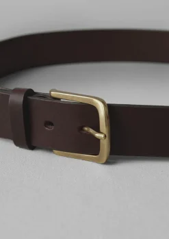 TOAST Brass Buckle Leather Belt- Bags & Belts