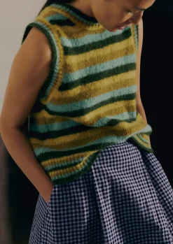 TOAST Brushed Alpaca Blend Stripe Tank-Women Knitwear