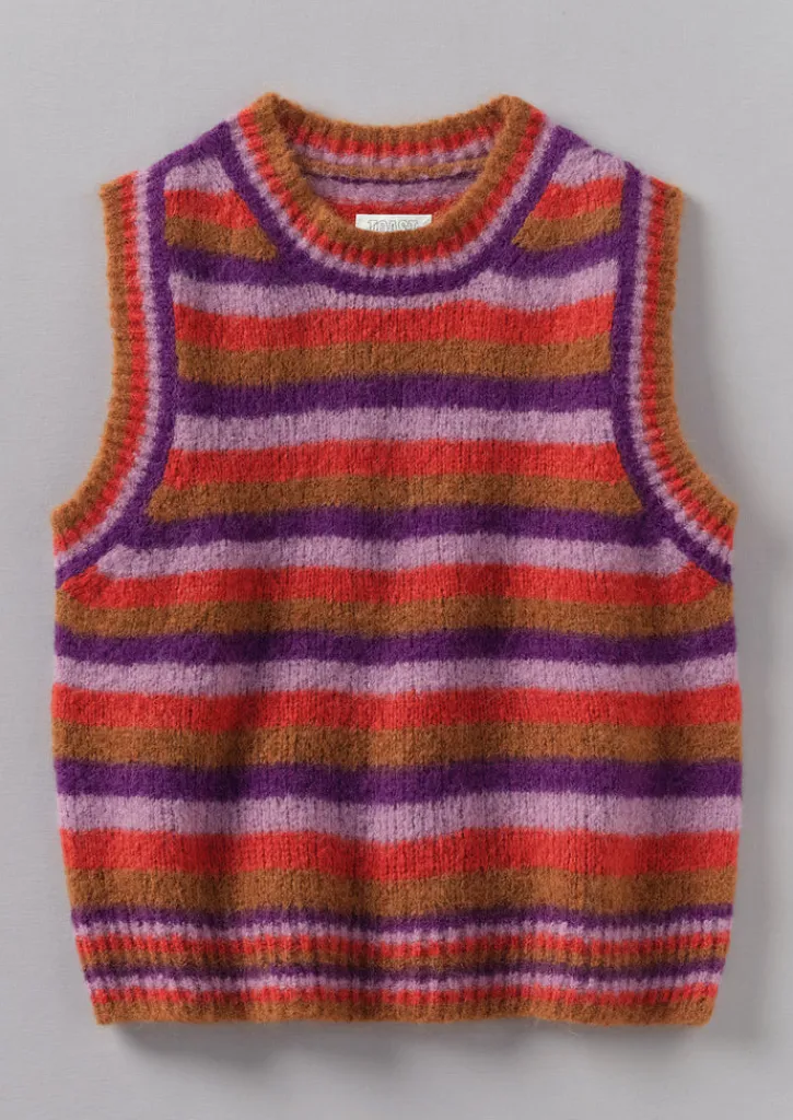TOAST Brushed Alpaca Blend Stripe Tank-Women Knitwear