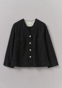 TOAST Brushed Cotton Linen Herringbone Top-Women Linen|Loungewear
