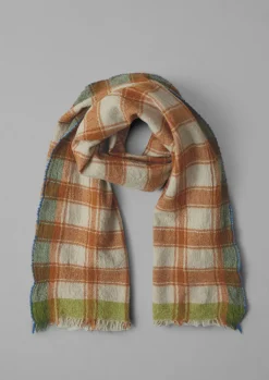 TOAST Check Boiled Wool Scarf- Hats, Scarves & Gloves