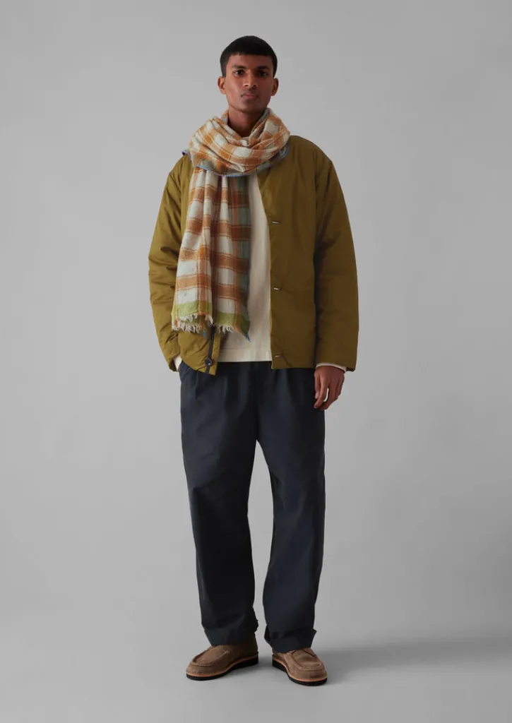 TOAST Check Boiled Wool Scarf- Hats, Scarves & Gloves
