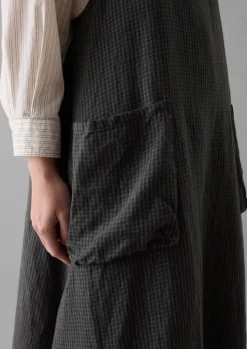 TOAST Check Linen Crossback Pinafore Apron- Aprons & Tea Towels