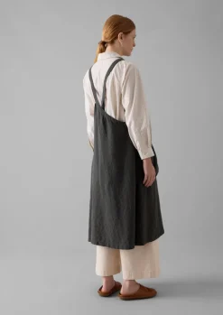 TOAST Check Linen Crossback Pinafore Apron- Aprons & Tea Towels