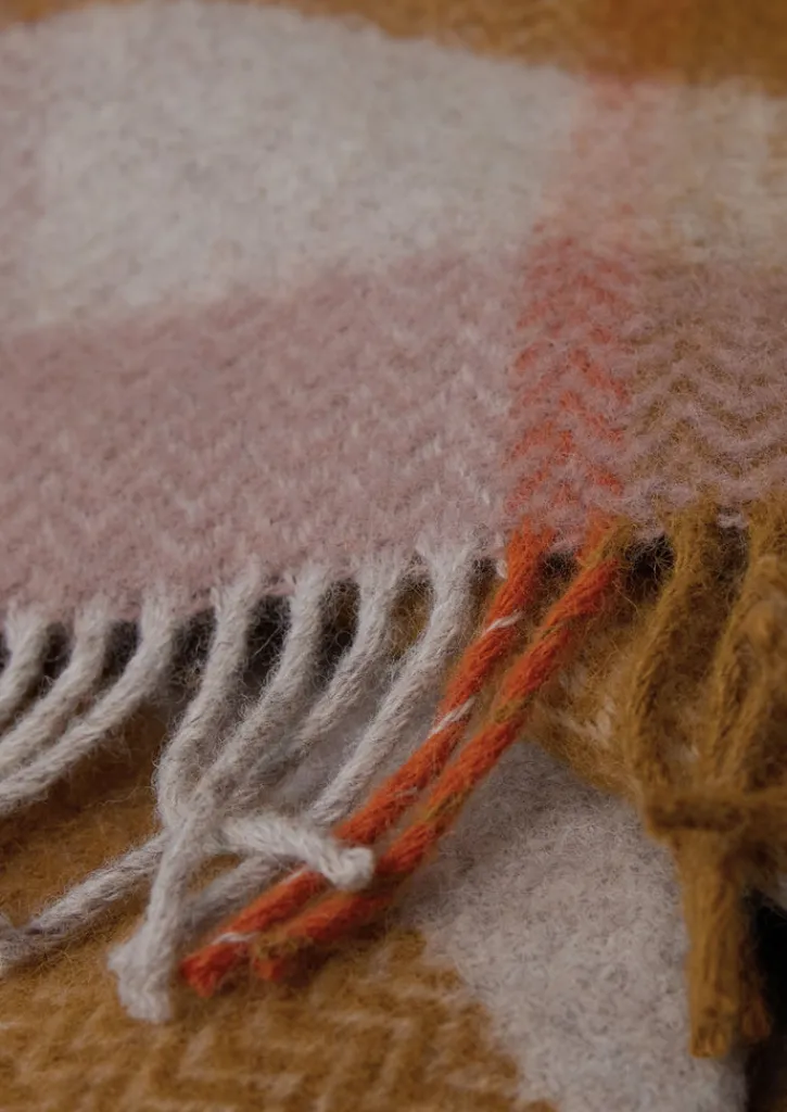 TOAST Chevron Check Wool Blanket- Textiles|Blankets & Throws