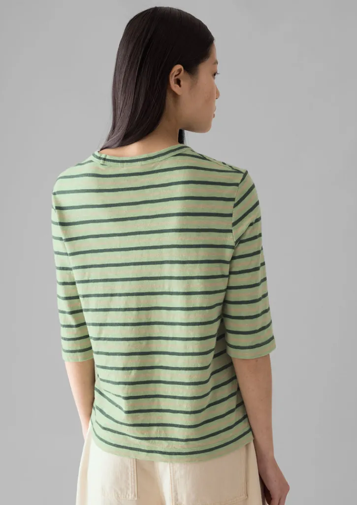 TOAST Cleo Stripe Cotton Half Sleeve Tee-Women Jersey|Tops & Tees