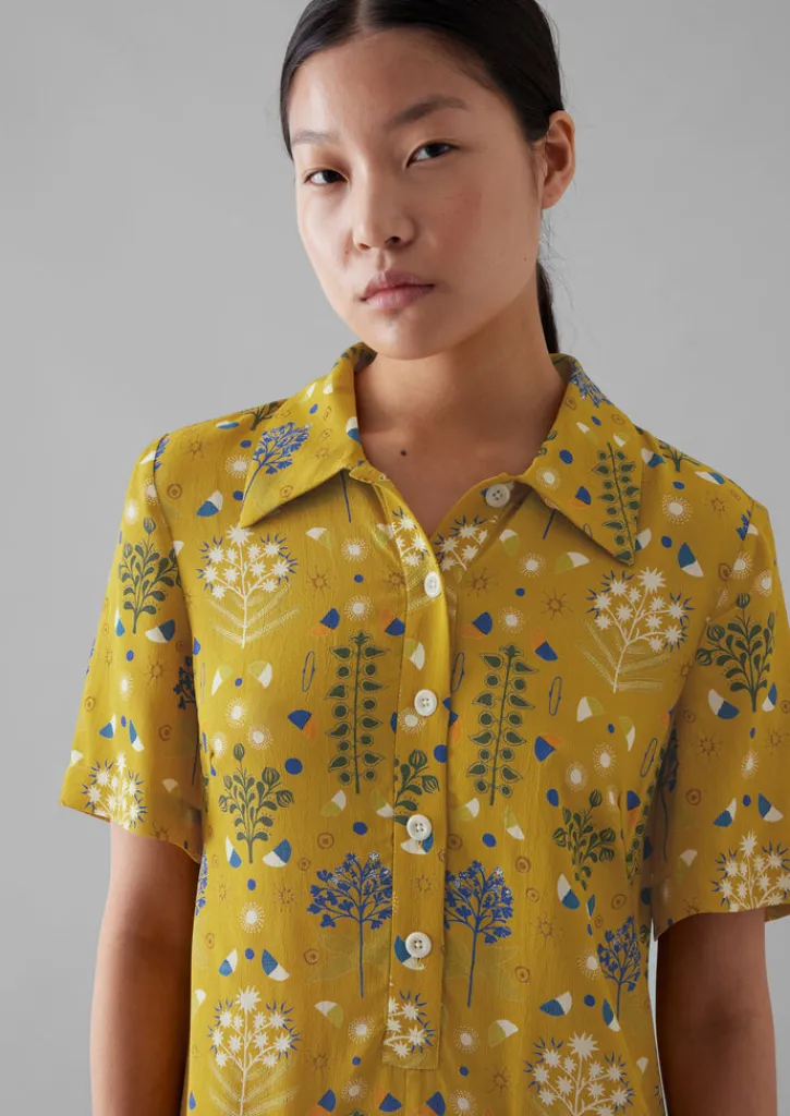 TOAST Collector Print Fluid Shirt Dress-Women Dresses