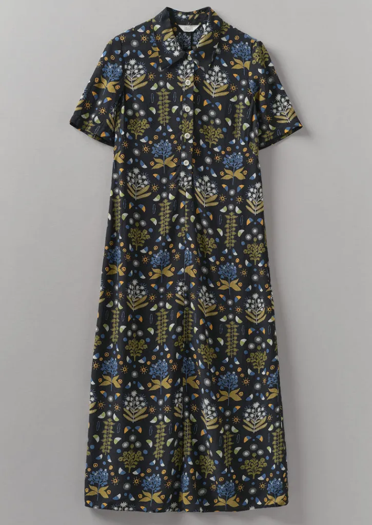 TOAST Collector Print Fluid Shirt Dress-Women Dresses