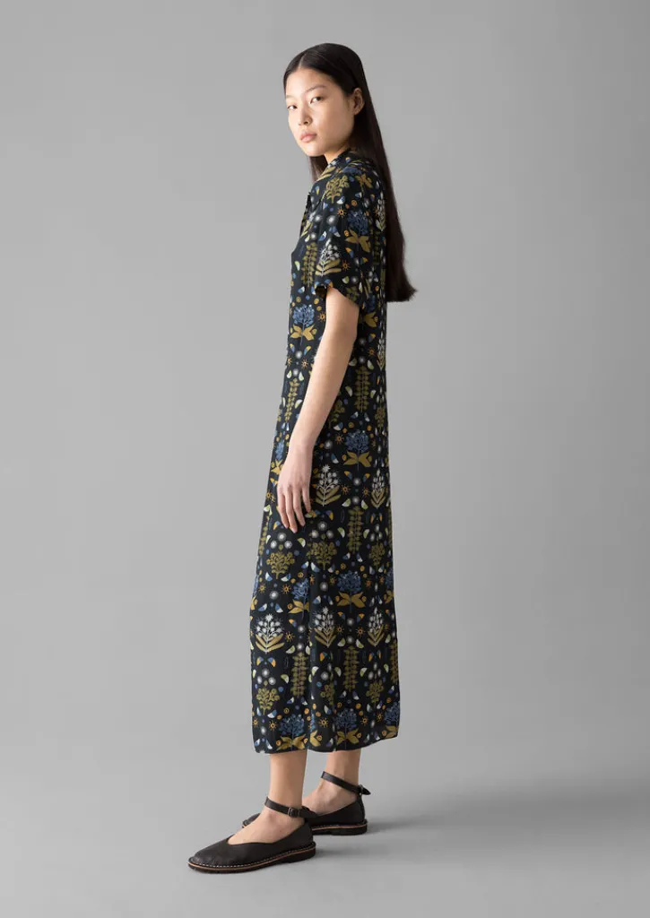 TOAST Collector Print Fluid Shirt Dress-Women Dresses