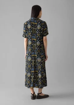 TOAST Collector Print Fluid Shirt Dress-Women Dresses