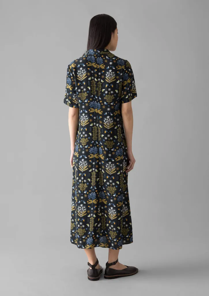 TOAST Collector Print Fluid Shirt Dress-Women Dresses