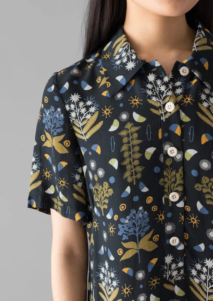 TOAST Collector Print Fluid Shirt Dress-Women Dresses