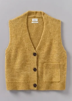 TOAST Cotton Alpaca Button Through Tank-Women Knitwear