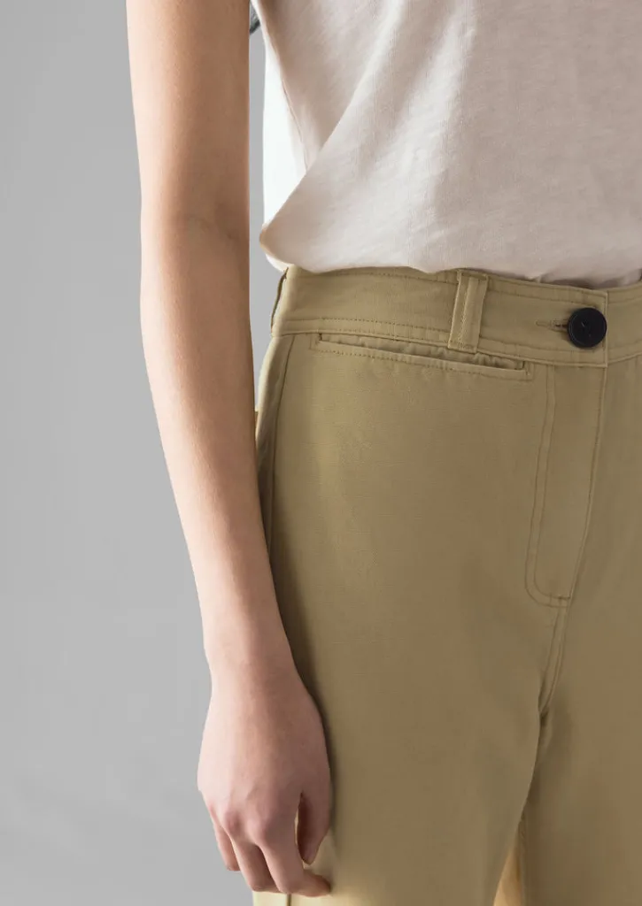 TOAST Cotton Canvas Kick Flare Trousers-Women Trousers