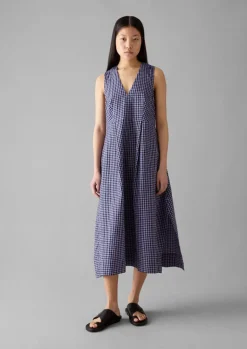 TOAST Cotton Gingham Seersucker Dress-Women Dresses