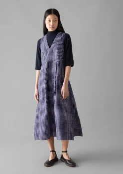 TOAST Cotton Gingham Seersucker Dress-Women Dresses