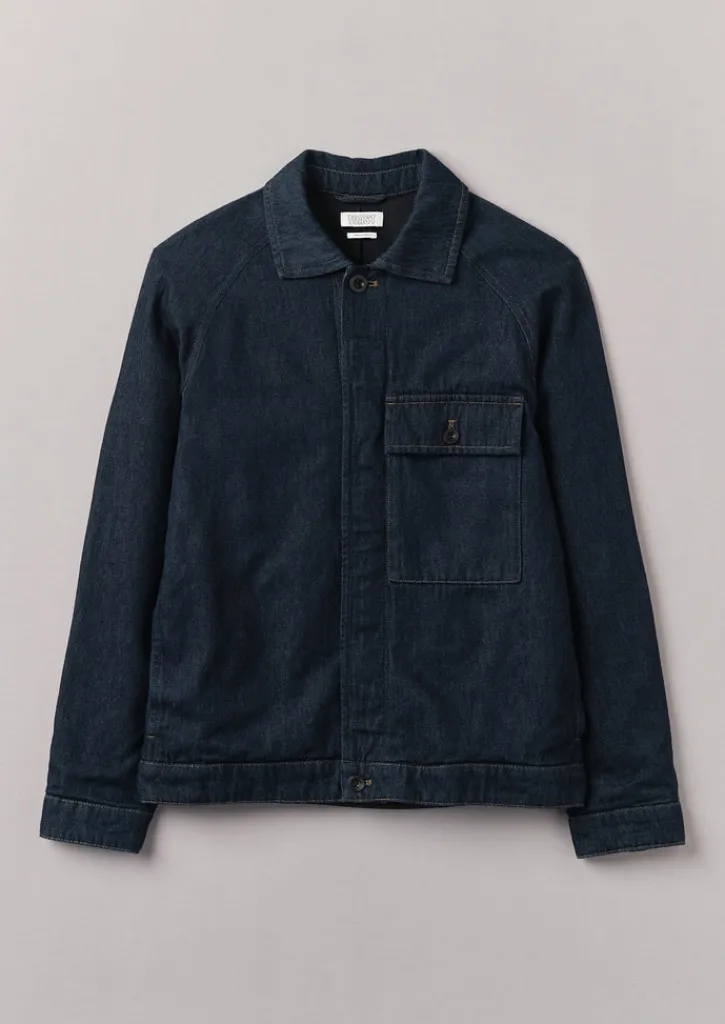 TOAST Cotton Hemp Denim Jacket- Denim|Workwear