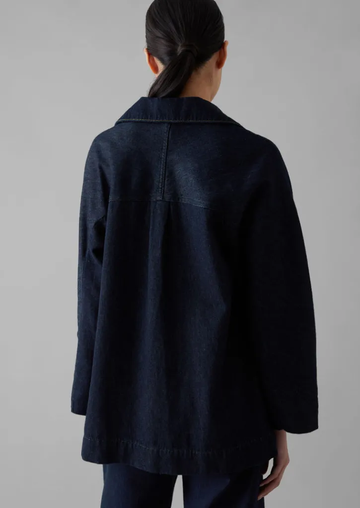 TOAST Cotton Hemp Denim Smock-Women Denim|Tops & Tees