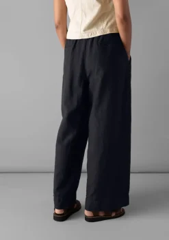 TOAST Cotton Linen Wide Leg Trousers-Women Linen|Trousers