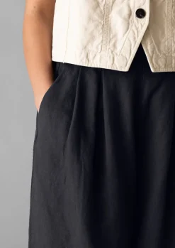 TOAST Cotton Linen Wide Leg Trousers-Women Linen|Trousers