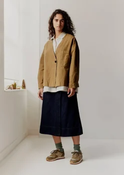 TOAST Cotton Linen Wrap Jacket-Women Linen|Coats & Jackets