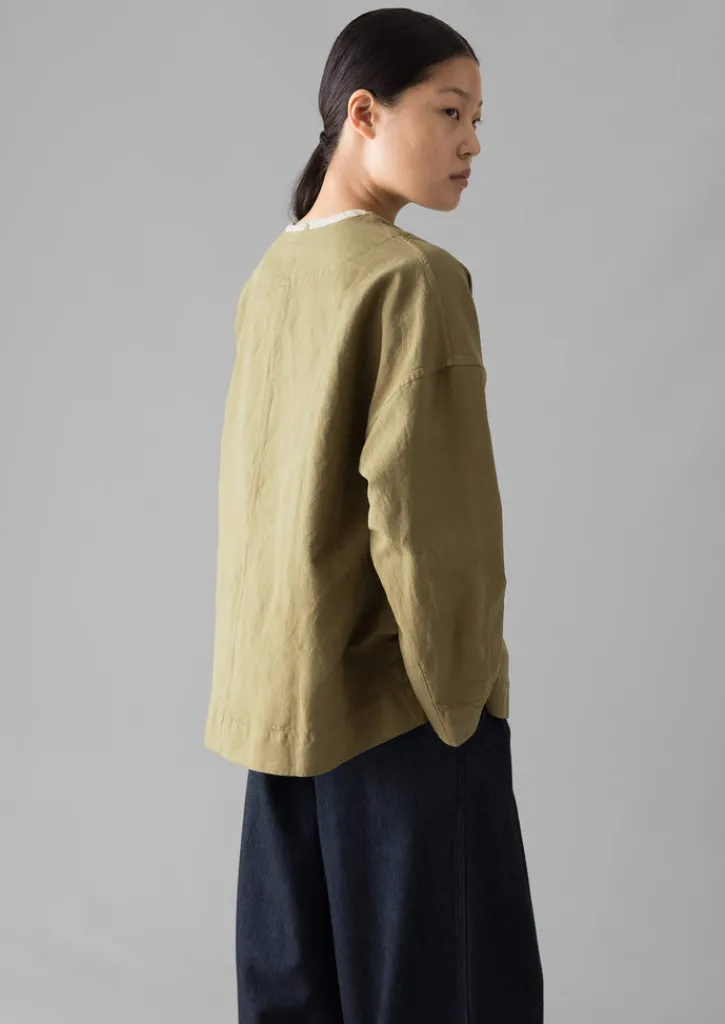 TOAST Cotton Linen Wrap Jacket-Women Linen|Coats & Jackets