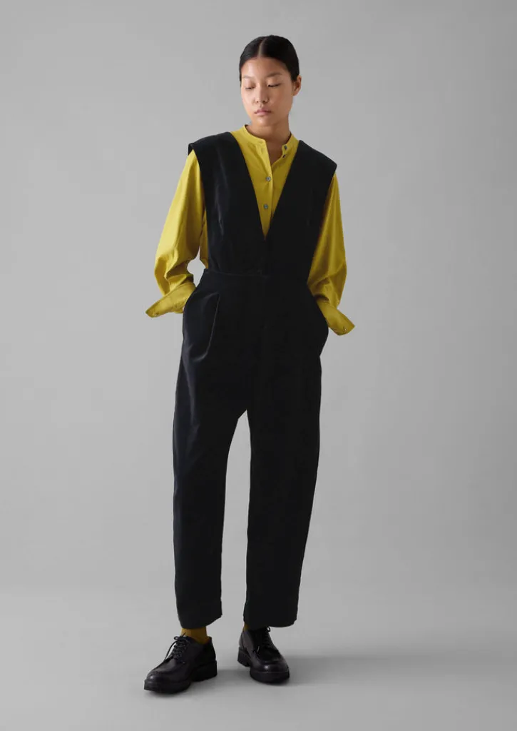 TOAST Cotton Velvet Pinafore Jumpsuit-Women Velvet|Jumpsuits
