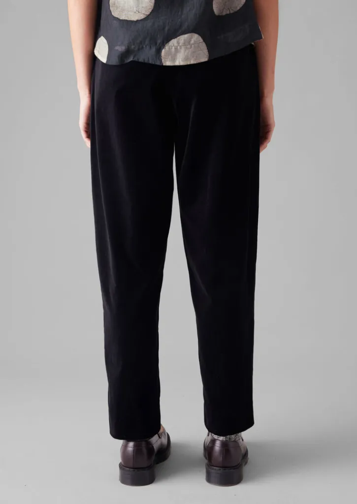 TOAST Cotton Velvet Pleat Front Trousers-Women Velvet|Trousers