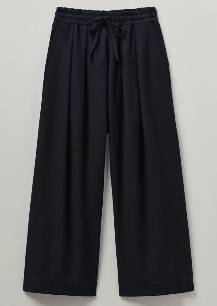 TOAST Cotton Wool Herringbone Pull On Trousers-Women Trousers