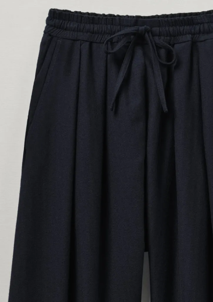 TOAST Cotton Wool Herringbone Pull On Trousers-Women Trousers