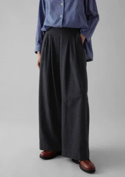 TOAST Cotton Wool Pleat Front Trousers-Women Trousers