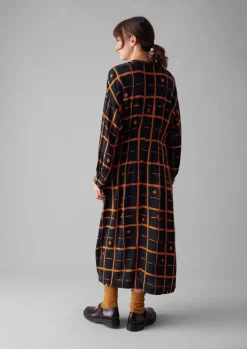 TOAST Diamond Dot Print Fluid Dress-Women Dresses