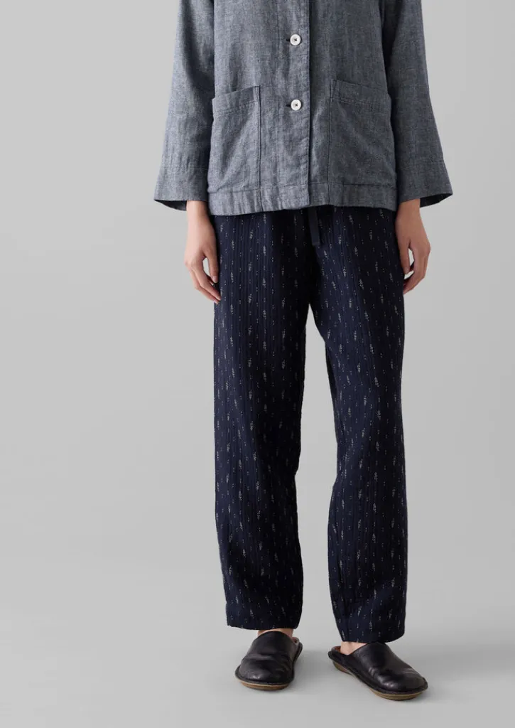 TOAST Dobby Stitch Cotton Lounge Trousers-Women Loungewear|Trousers
