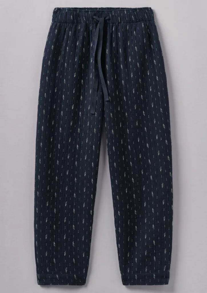 TOAST Dobby Stitch Cotton Lounge Trousers-Women Loungewear|Trousers