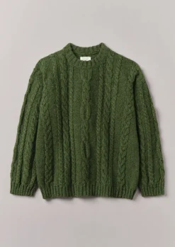 TOAST Donegal Wool Cable Sweater- Knitwear