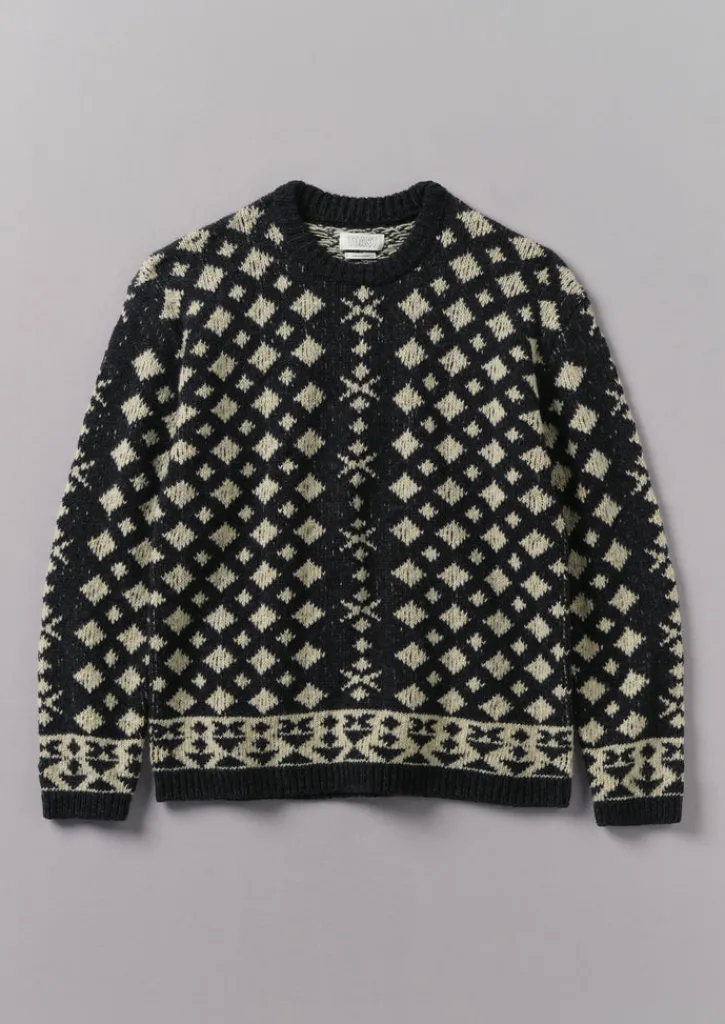 TOAST Donegal Wool Jacquard Sweater- Knitwear